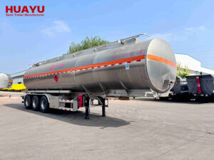 3 Axle 45000L Aluminum Oil Fuel Tanker Semi Trailer